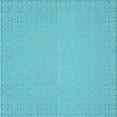 thumbnail image 1 of Ahgly Company Indoor Square Patterned Dark Turquoise Green Area Rugs, 5' Square, 1 of 6
