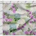 thumbnail image 2 of Soimoi Floral Printed,Cuddle Minky Fabric, Sewing Fabric by The Yard 56 Inch Wide,Decorative Plush Soft Fabric, Baby Garments, Toys and Blankets, Mint Green, 2 of 5