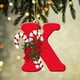 thumbnail image 2 of Personalized Acrylic Christmas Tree Ornaments Alphabet Letter Decorations with Santa Hat Design for Party Xmas Decoration Pendant Hanging Decor, 2 of 3