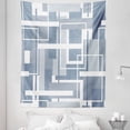 thumbnail image 1 of Geometric Tapestry, Minimalist Futuristic Digital Bars Stripes Hightech Style Illustration, Fabric Wall Hanging Decor for Bedroom Living Room Dorm, 5 Sizes, Cadet Blue Grey White, by Ambesonne, 1 of 1