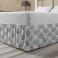 thumbnail image 1 of Geometric Bed Skirt, Grungy Greyscale Tones Repetitive Symmetrical Shapes Print, Elastic Bedskirt Dust Ruffle Wrap Around for Bedding Decor, 4 Sizes, Pale Grey Dark Taupe, by Ambesonne, 1 of 2