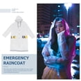 thumbnail image 3 of KAKOWELY Lightweight White Eva Rain Poncho Waterproof Breathable Outdoor Adult Raincoat, 3 of 8