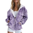 thumbnail image 2 of Dyfzdhu Zip Up Hoodie Women Trendy Floral Printed Long Sleeve Fall Jacket Hooded Sweatshirt With Pockets Plus Size, 2 of 4