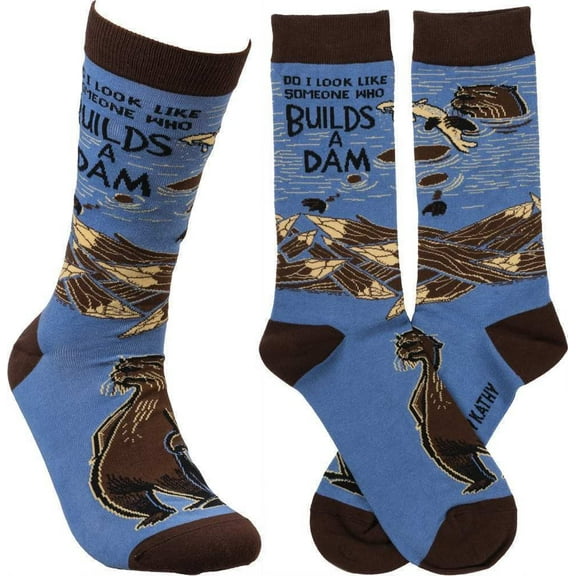 Primitives By Kathy Socks - Do I Look Like Someone Who Builds A Dam Beaver