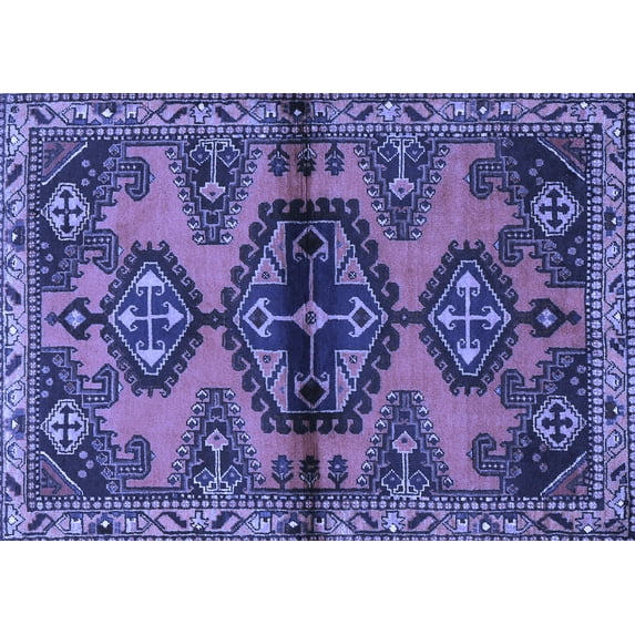 Ahgly Company Indoor Rectangle Persian Blue Traditional Area Rugs, 2' x 3'