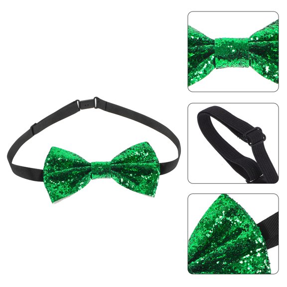 LOLIPPYY Men's Pre Tied Adjustable Bowtie Elegant Green Fabric 1 Pcs Butterfly Shape