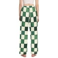 thumbnail image 3 of FORMRS Women's Pajama Pants with Pockets Soft Comfy Loungewear Sleep Bottom, Sizes S-2XL, Green and White Plaid Pattern, 3 of 8