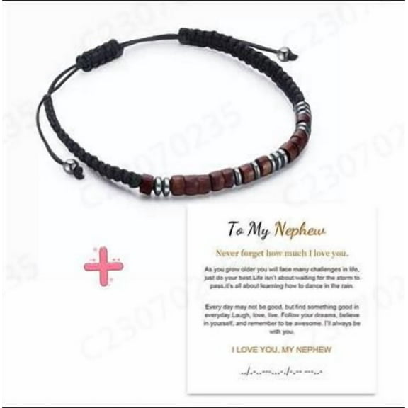 Jacenvly Mother's Day To My Granpa/ Grandson / Granddaughter/Daughter/Nephew Bracelet I You Bracelets Adjust Beaded For Birthday Christmas Thanksgiving Gift