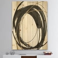 thumbnail image 2 of Designart 'Gold Glamour Circle I' Posh & Luxe Print on Natural Pine Wood, 2 of 3