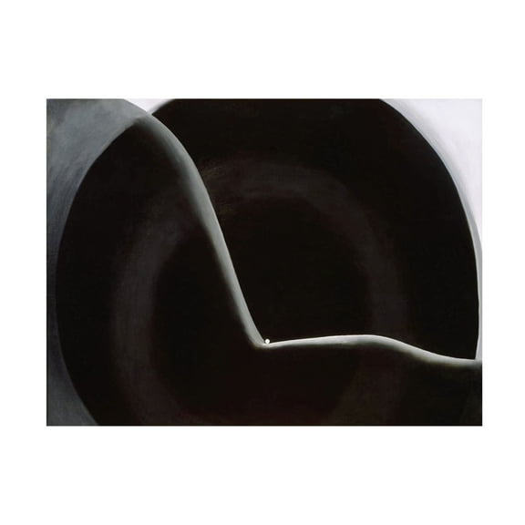 Canvas Wall Art - Vintage Apple Collection 'Okeefe Black Abstraction' Wall Art for Living Room, Bedroom, or Office Décor by Trademark Fine Art - 19 x 14 Inches