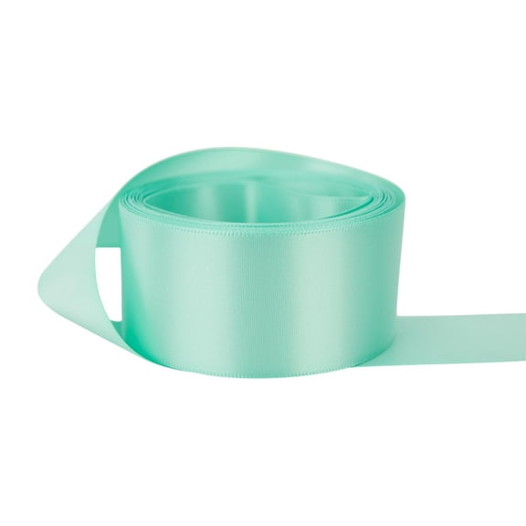 Ribbon Bazaar Double Faced Satin 7/8 inch Aqua Blue 50 yards 100% Polyester Ribbon