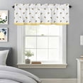 thumbnail image 5 of Spring Animals Window Valance for Kitchen, Watercolor Funny Bee Rustic Farmhouse White Rod Pocket Short Curtain for Small Windows, Light Filtering Decorative Valance, 60 x 18 Inch, 5 of 9