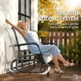thumbnail image 4 of Outsunny 3-Seat Outdoor Glider Chair, Patio Rocking Chair, Cream White, 4 of 10