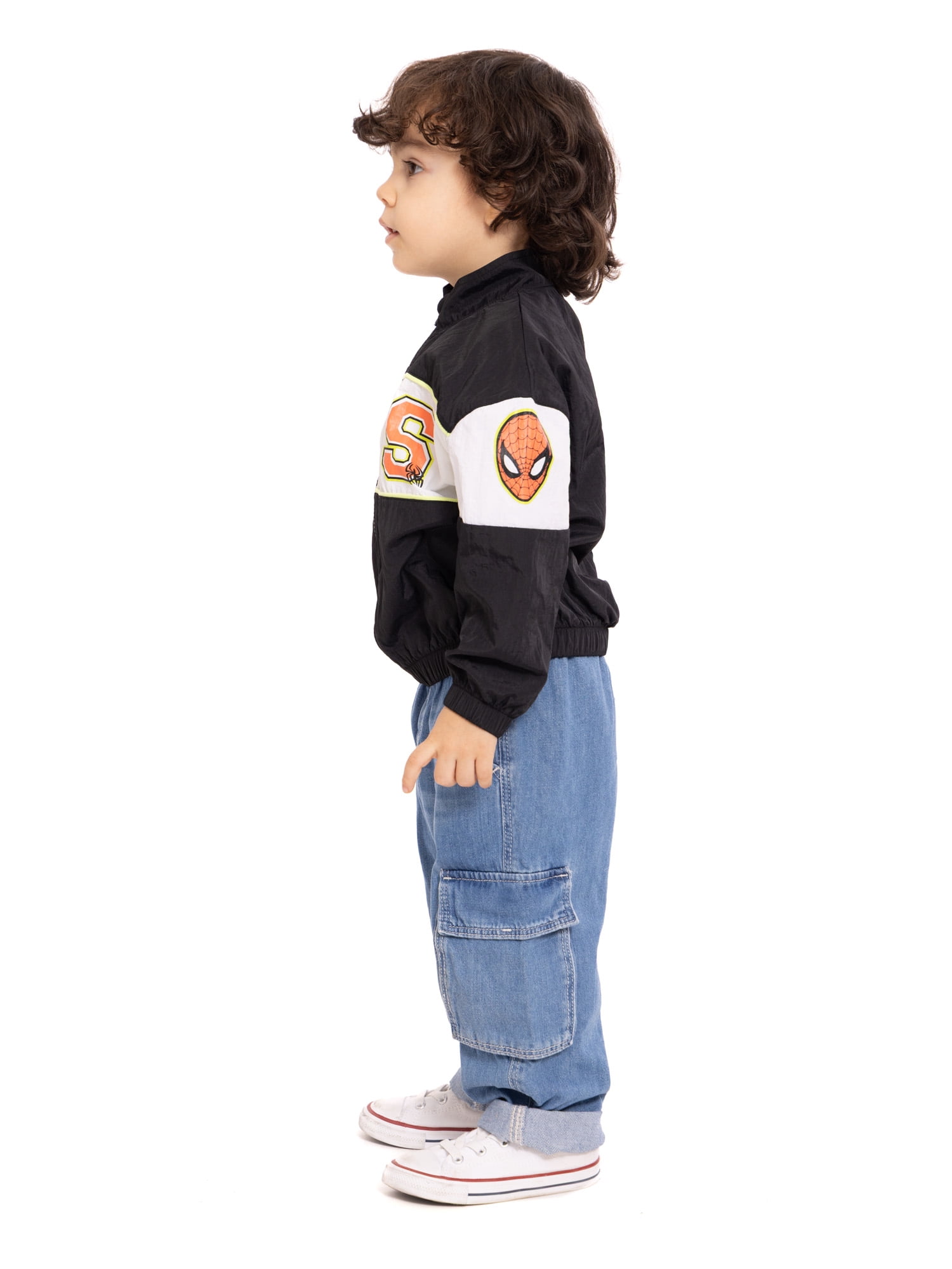 Marvel Spider-Man Toddler Full Zip Jacket with Long Sleeves, Sizes 12M-5T