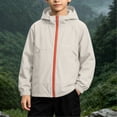 thumbnail image 3 of MexChoioe Kids Hooded Windbreaker Full Zip Long Sleeve Outerwear with Zipper Pockets Trendy Athletic Camping Weekend Jacket for Boys, 3 of 7