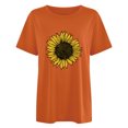 thumbnail image 4 of PVCS T-shirt à Manches Courtes Ample Col Rond Imprimé Tournesol pour Femmes, 4 of 5