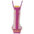 thumbnail image 2 of Laura Ashley O-LA83809A-Pink Yellow-9 Girls Puddle Stompers Rain Boots, Pink & Yellow - Size 9, 2 of 3
