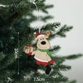 thumbnail image 3 of GCVIZUSO Christmas Decorations Indoor Clearance! Christmas Tree Hanging Ornaments,Christmas Tree Decorations Santa Claus Snowman Reindeer Wooden Pendant Home Decoration Pendant 9pcs, 3 of 6