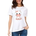 thumbnail image 2 of Playera Blanca Camiseta Unisex con Estampado De Vaquita, 2 of 5