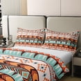 thumbnail image 4 of YST Theme Aztec 100 Percent Cotton Duvet Cover,Bohemian Geometric Bedding Set Queen,Western Country Style Comforter Cover,Arrow Bed Sets with 2 Pillowcases,Orange, 4 of 5