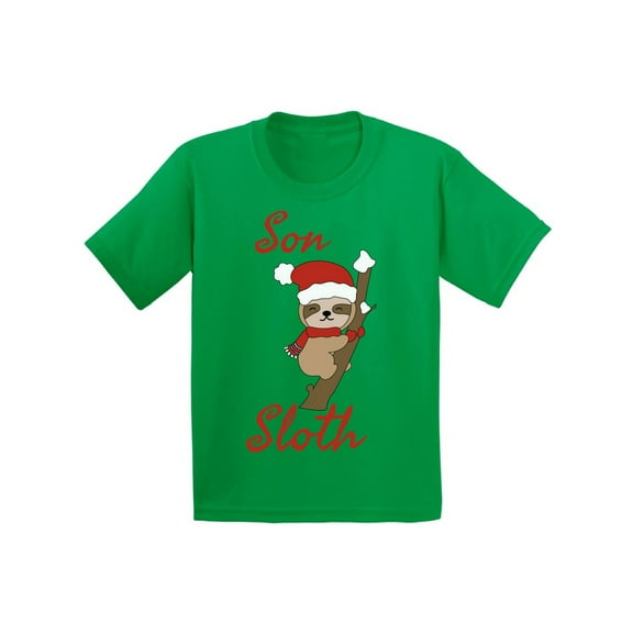 Awkward Styles Christmas T-Shirt for Boys Xmas Son Sloth Kids T Shirts