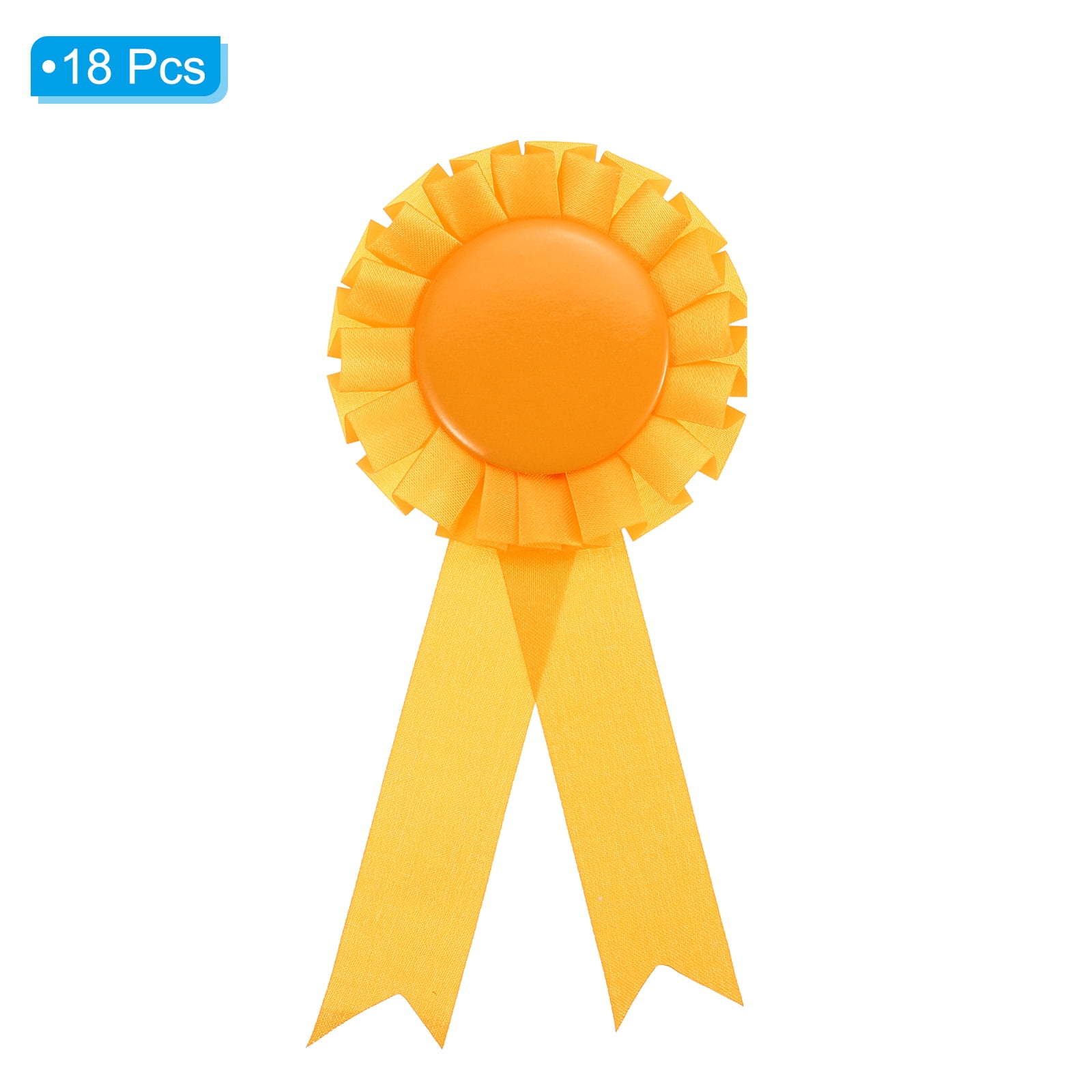 Uxcell Blank Award Ribbon, 18 Pcs Honorable Prize Recognition Ribbon, Yellow