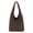 Coffee, variant on HUISZJ Stylish Studded Shoulder Bag, rendy Shoulder Bag, Large Capacity Tote Handbag for Women Work Shopping Travel (Black)