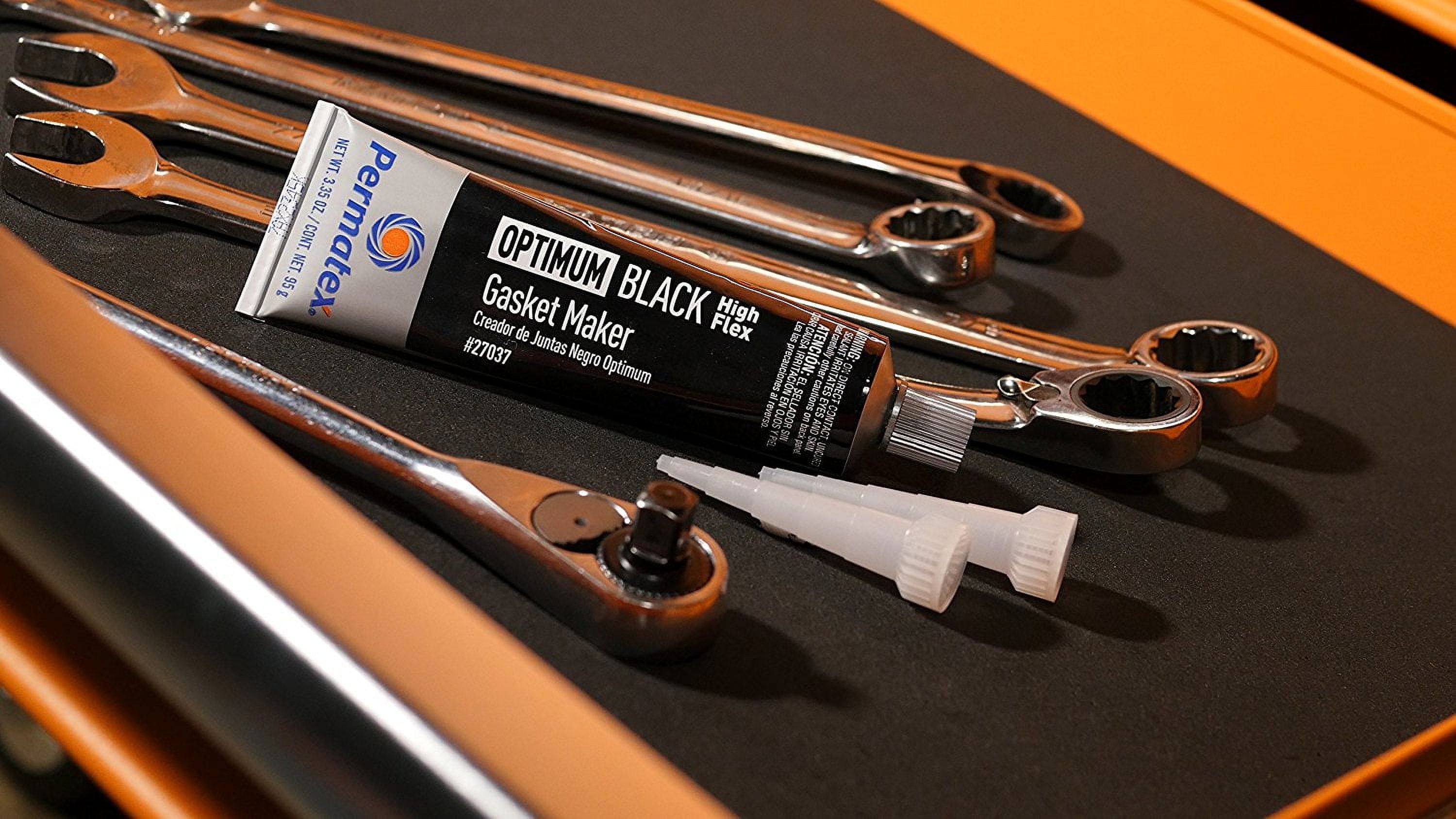 (24 pack) Permatex Optimum Black RTV Silicone Gasket Maker 3.35 oz, 1 Pack - 27037
