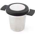 thumbnail image 2 of Colador de filtro de té de acero inoxidable, Infusor de té duradero multifuncional con cubierta de silicona, colador de té, 2 of 8