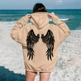 thumbnail image 2 of YUEHUA Angel Wings Graphic Sweatshirt for Women Floral Printed Vintage Long Sleeves Shirt Crewneck Hoodie Loose Pullovers Tops, 2 of 6