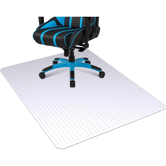 Office Chair Mat for Carpet, 45'' x 53'' Computer Desk Chair Mat for Carpeted Floors, Easy Rolling Hard Mat for Office Chair on Carpets Anti-Slip Carpet Protector Mat Clear Ship Flat