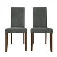 thumbnail image 3 of Castle Place Simple Sophisticated Velvet Upholstered Dining Chairs, Light Grey, Set of 2, 3 of 9