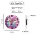 thumbnail image 2 of Hoease 12 Inch Silent Wall Clock, 3D Jeweled Colorful Butterfly Decorative Wall Clock, Battery Operated Non-Ticking Round Clock for Living Room Bedroom Luxury Home Decor, 2 of 10