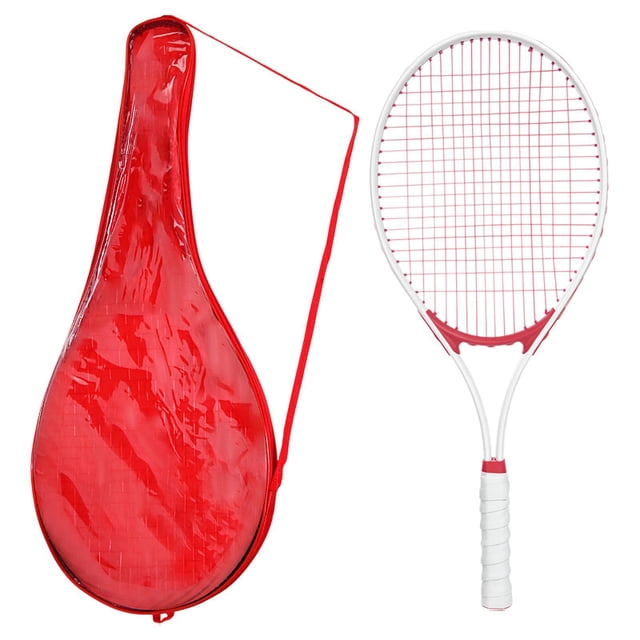 Raqueta de tenis de tenis de tenis Raquet tamaño de 3 cm de tenis al aire libre con bolsa de almacenamiento para adultos Ejercicio de playa de patio Rojo