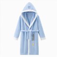 thumbnail image 2 of NOLDARES Boys' Hooded Bathrobe Kids Plush Fuzzy Fleece Robe Teen boy Soft Spa Robe Girls Sleepwear pajamas Toddler Nightgown,Blue,9-12 Y, 2 of 7