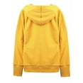 thumbnail image 2 of A2Y Women's Causal Basic Simple Zip Up Hoodie Sweat Jacket Mustard M, 2 of 5