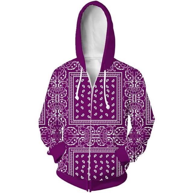 Sweat à Capuche Bandana Bleu pour Hommes Femmes Bandanas Noirs Vêtements Imprimés Veste Paisley Hip Hop Jogger Pantalons T-Shirts Bandana Rouges Shorts Vêtements Tenues