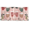 thumbnail image 7 of Yayeee Kitchen Curtains Tier Set of 2 Light Filtering 57"x36" Over Sink Window Panels, Brown Christmas Cups, 7 of 7