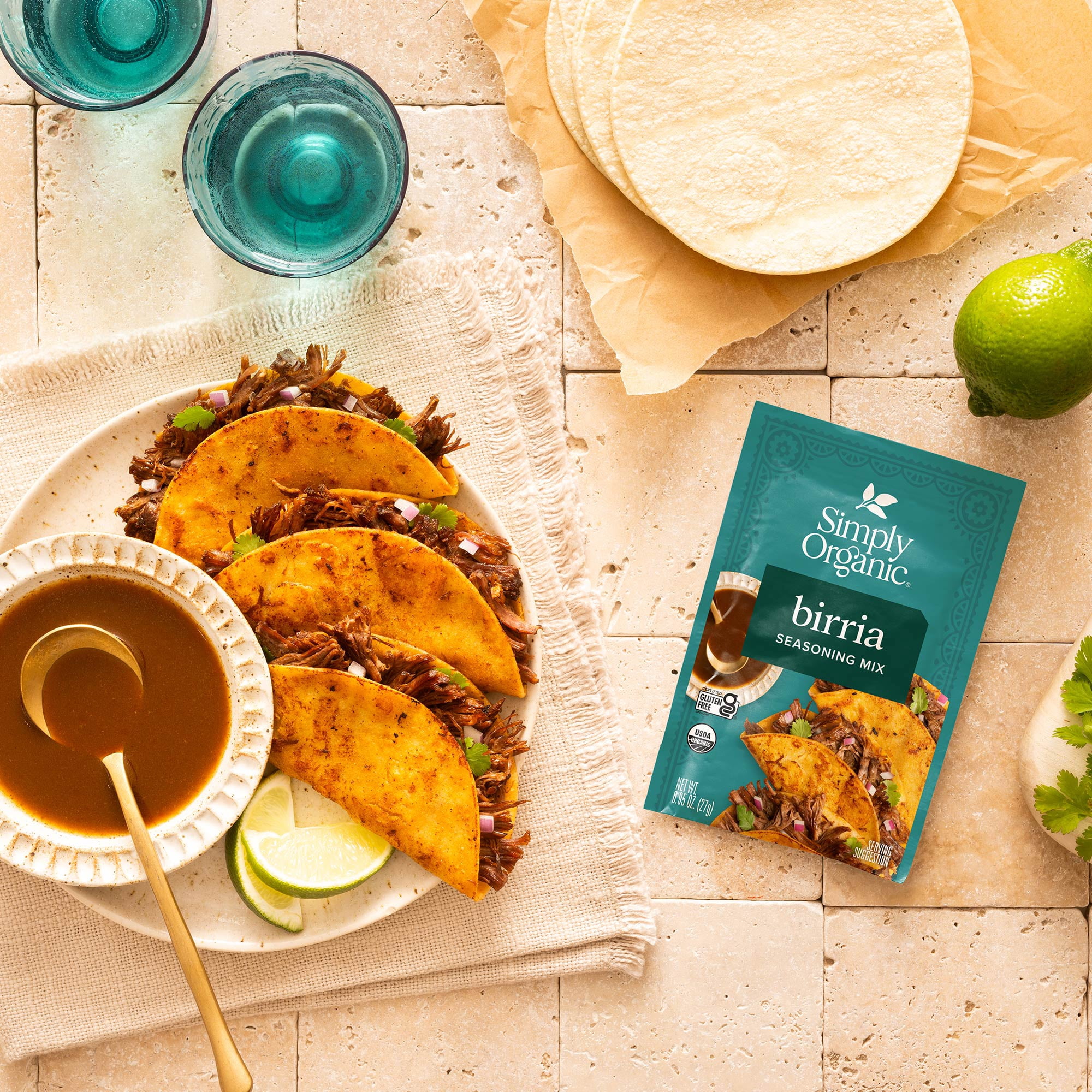 Simply Organic Birria Taco Seasoning Mix, 0.95 oz Packet