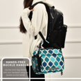 thumbnail image 6 of FORMRS Student Insulated Lunch Bag with Shoulder Strap Reusable Cooler Box for School, Blue Geometric Pattern, 6 of 9