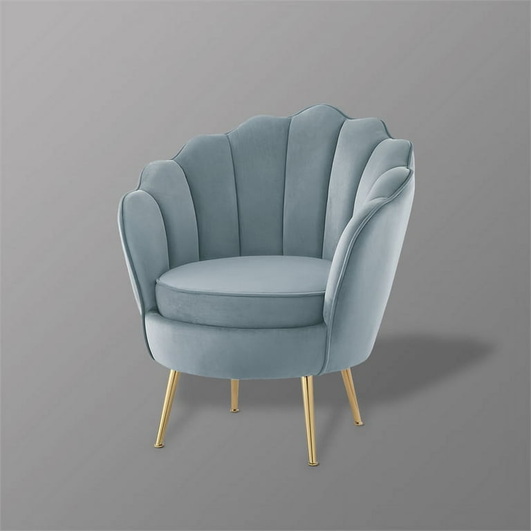 Posh Living SAC242-02SG-UE 29.5 x 31.1 x 30.7 in. Grecia Upholstered Accent  Chair, Teal Velvet