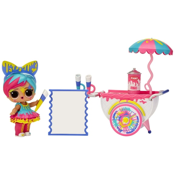 L.O.L. Surprise! O.M.G. House of Surprises Art Cart Playset with Splatters Collectible Doll and 8 Surprises – Great Gift for Kids Ages 4