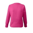 thumbnail image 5 of Xdegoge Womens Oversized Graphic Crewneck Sweatshirt Fall Fashion 2025 Casual V Neck Sweatshirt Long Sleeve Tops Shirts Sweatshirts Sudaderas Y Hoodies De Moda Para Mujer Hot Pink M, 5 of 9