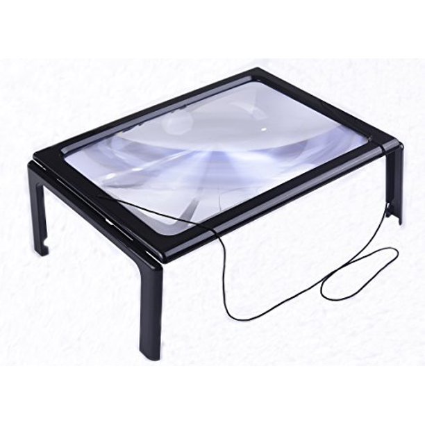 Lighted Magnifying Glass, HandsFree Reading Magnifier with LED Lighted