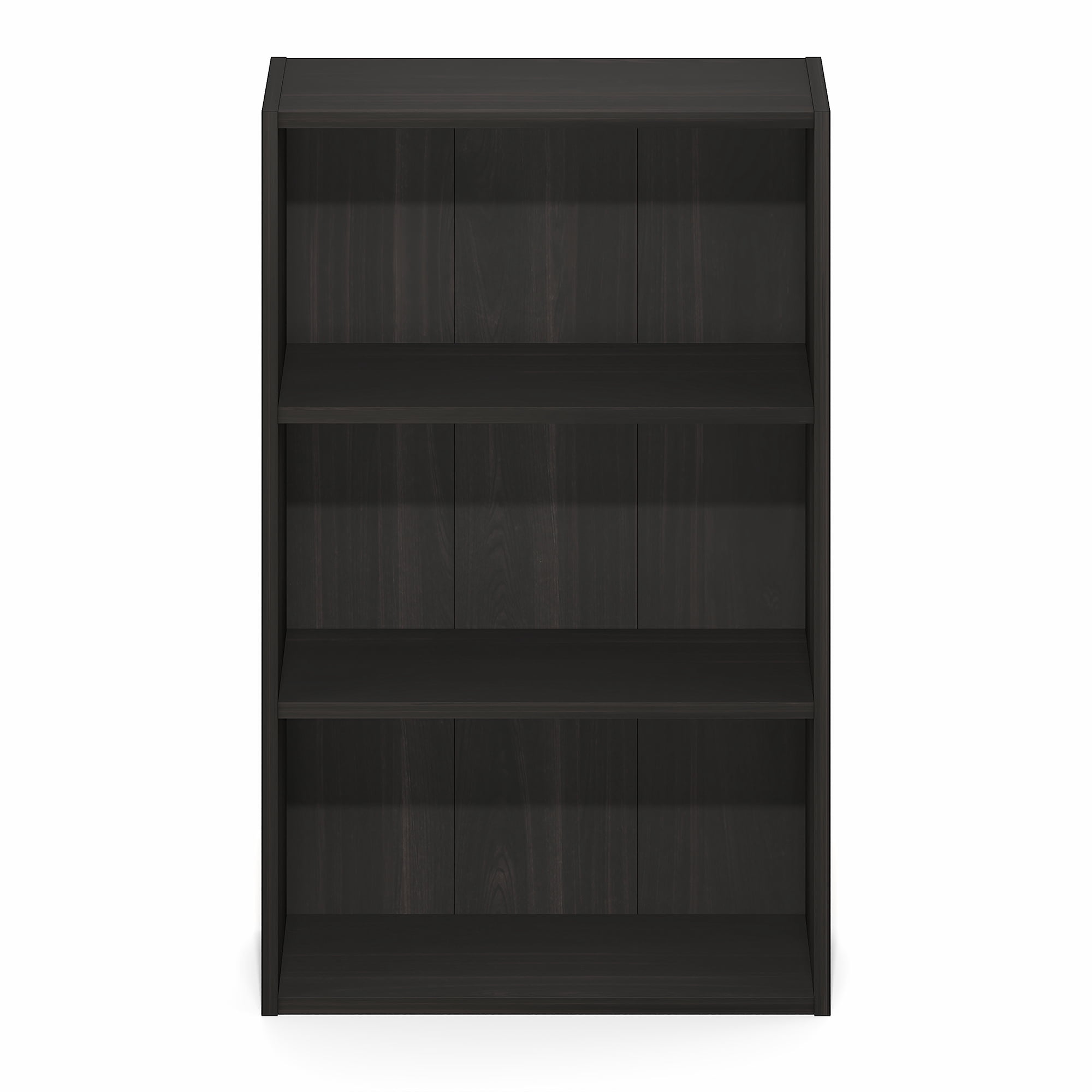 Furinno BASIC 3-Tier Media Storage Rack with Open Cube Shelves, 7 x 17 x 26 Inches, Espresso