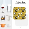 thumbnail image 7 of Bingfone Vintage Cartoon Bear Yellow Leather Drinks Coasters with Set of 6,Suitable for Home Kitchen,Coffee Cup Coasters Home Gift, 7 of 7