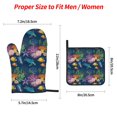 thumbnail image 2 of Honeii Undersea Animals Pattern Oven Mitts and Pot Holders, Silicone Oven Gloves,500 F Heat Resistant Oven Mitts Sets, 4PCS, 2 of 6