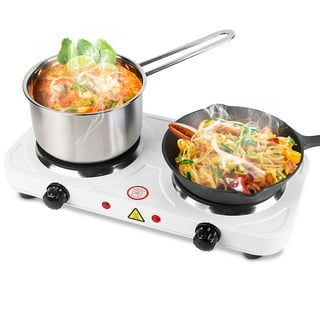 Autoez 2000W Electric Double Burner with 5 Level Temperature Control Portable  Electric Stove for Home Dorm Office 