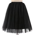thumbnail image 2 of Jamsmile Women Tulle Skirts Carnival Mesh Layered Princess Pleated Gauze Knee Length Skirts Tutu Dancing Trendy A-Line Skirts, 2 of 2
