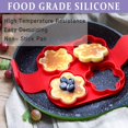 thumbnail image 3 of Pancake Making Mold Fried Egg Mold Reusable Silicone Pancake Maker With 4 Cavity (Heart Round Star) - 4 Pieces, 3 of 7
